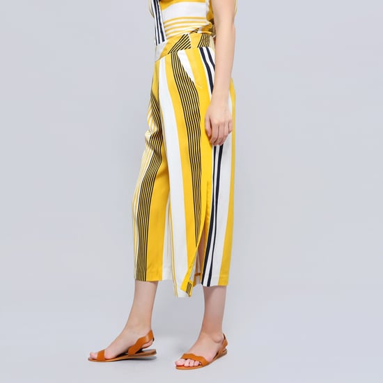 Stripe print fold capri pants - Image 2