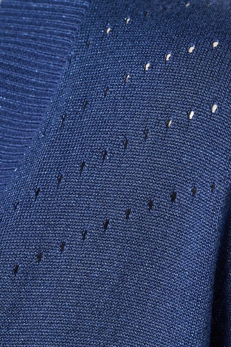 Delhi Lurex Vest Grijs Blauw