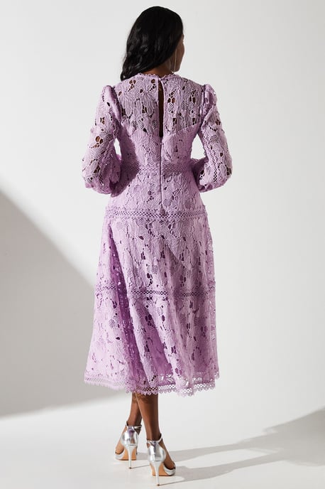 Lace Panelled Long Sleeve Dress