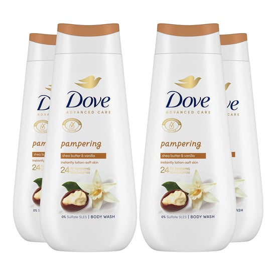Dove Advanced Care Body Wash Pampering 24Hrs Renewing Micromoisture 225ml, 4pk