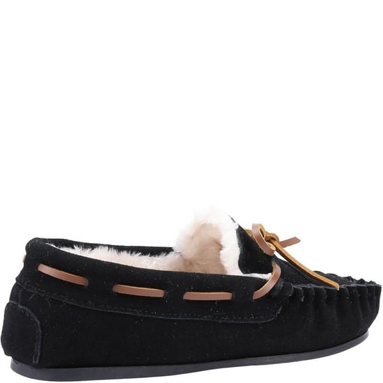 Hush Puppies Childrens/Kids Addison Suede Slippers (Black) - Image 2