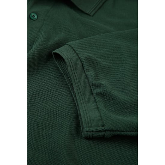 Russell Mens Ripple Collar & Cuff Short Sleeve Polo Shirt (Bottle Green) - Image 4