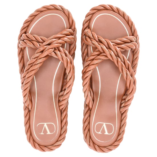 Valentino The Rope Twisted Strap Sandals in Brown Leather - Image 5