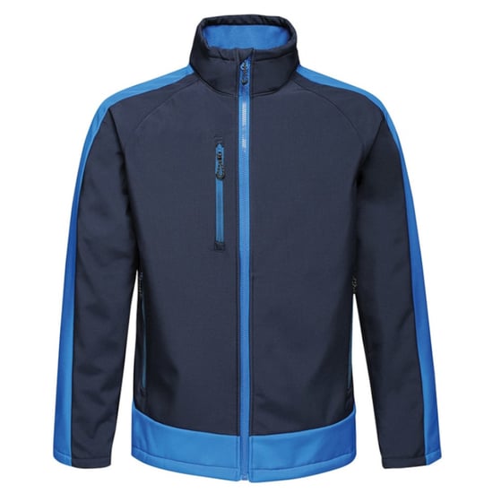 Regatta Mens Contrast Three Layer Printable Soft Shell Jacket (Navy/New Royal)