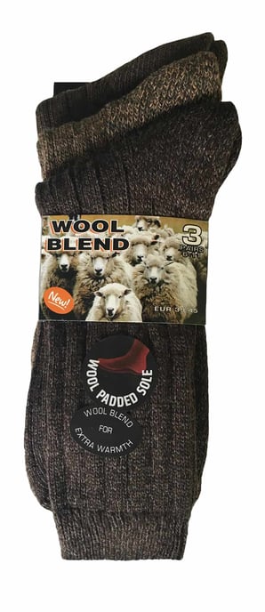 3 Pares de Calcetines de Senderismo para Hombre con Suela Acolchada de Lana para Botas - Image 2