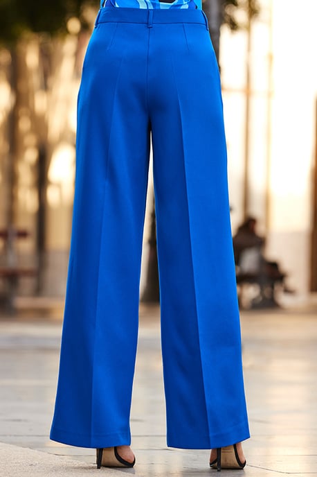 Cobalt Blue Wide Leg Trousers