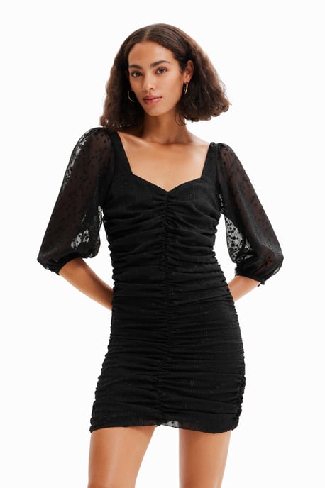 Vestido Negro para Mujer Desigual - Image 3