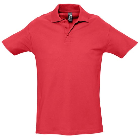 SOLS Mens Spring II Short Sleeve Heavyweight Polo Shirt (Red) - Image 1