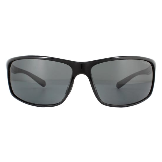 Polaroid Sport Wrap Mens Black Grey Polarized Sunglasses