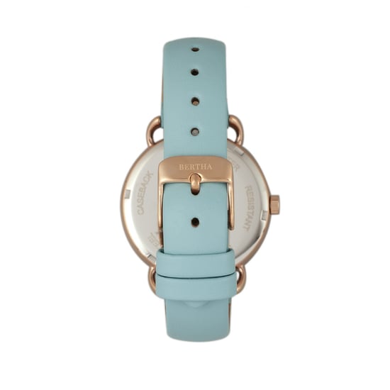 Reloj Bertha Gwen con correa de cuero y día/fecha - Image 2