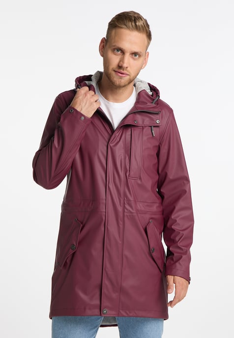 Mo raincoat Men wine red - Image 3