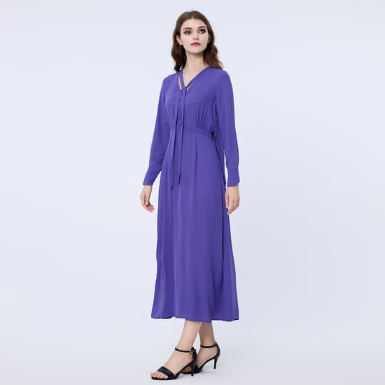 V-neckline long blouse-dress - Image 2