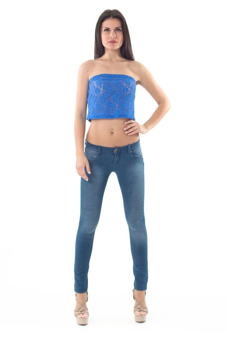 Bralette de Encaje en Azul - Image 1