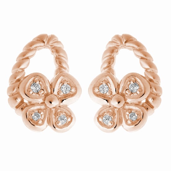 Orphelia Women's 925 Sterling Silver Set: Chain-Pendant + Earrings - Rose SET-6020/1 - Image 3