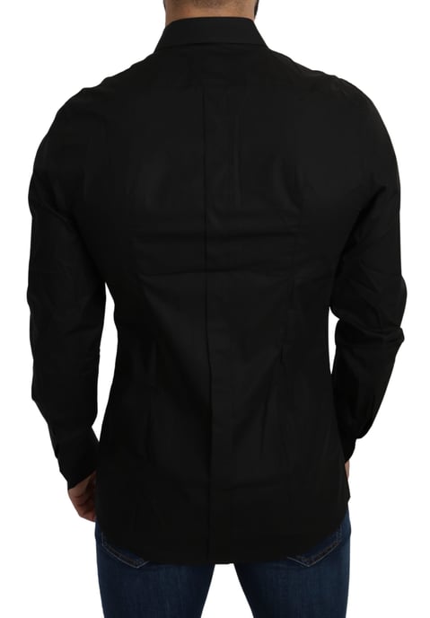 Camisa de Hombre de Algodón Bordada Floral Elegante de Dolce & Gabbana - Image 3