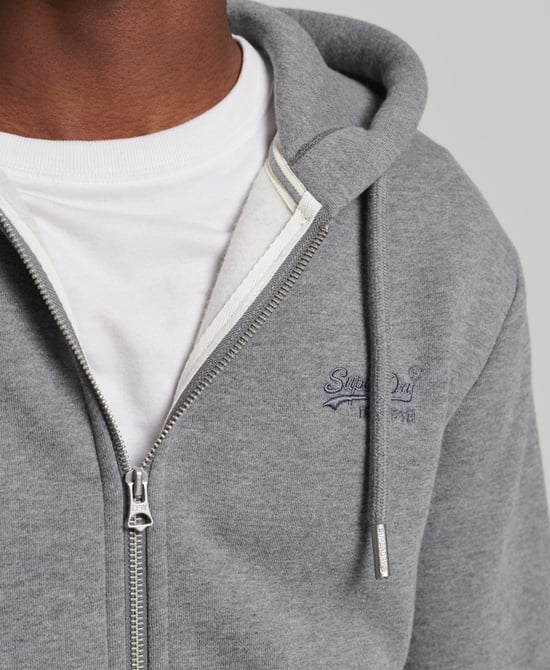 Superdry Organic Cotton Vintage Logo Embroidered Zip Hoodie