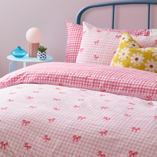 Juego de funda nórdica con estampado de lazo a cuadros Heya Home - Image 2