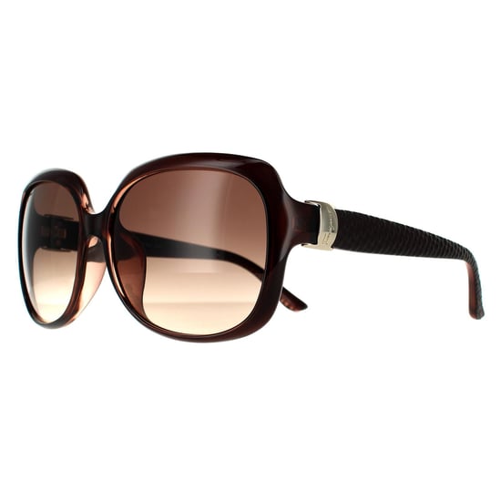 Gafas de sol de mujer rectangulares marrones degradadas Salvatore Ferragamo - Image 2