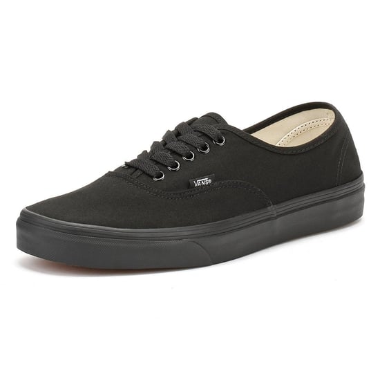 Vans Authentic Unisex True Black Canvas Skate Trainers - Image 3