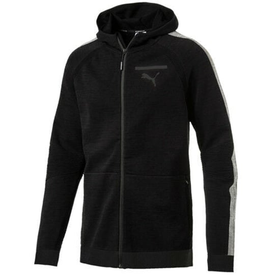 Puma EvoKNIT Move sudadera con capucha negra para hombre - Image 2