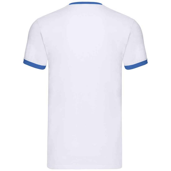 Fruit of the Loom Mens Ringer Contrast T-Shirt (White/Royal Blue) - Image 2