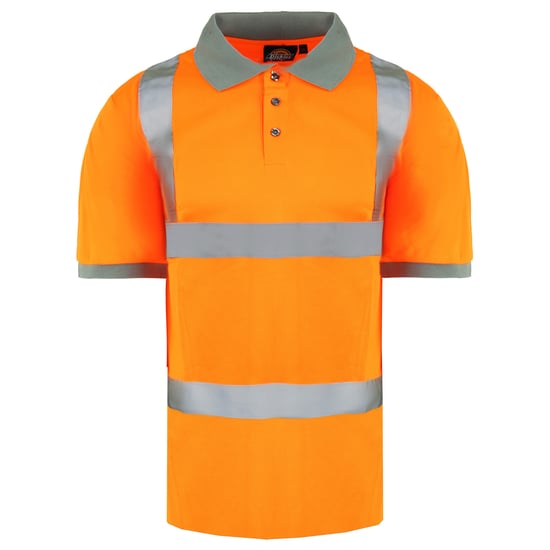 Dickies High Visibilition para hombre de seguridad naranja polo - Image 1