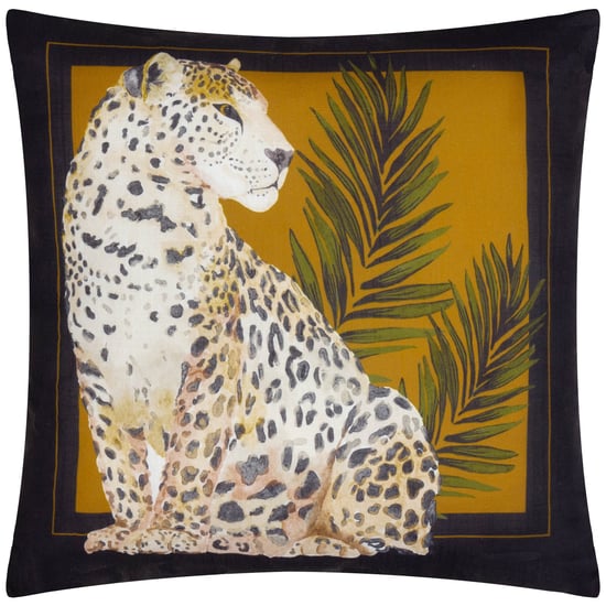 Cojín de exterior relleno con estampado de gato leopardo Paoletti - Image 1