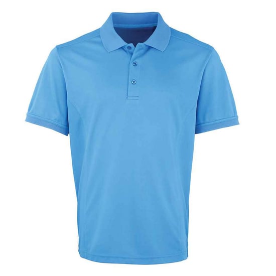 Premier Mens Coolchecker Pique Polo Shirt (Sapphire Blue) - Image 1