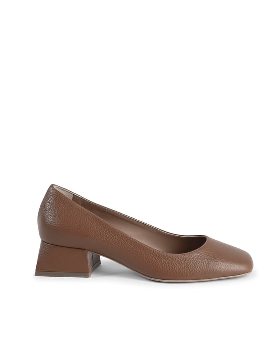 19V69 Italia Womens Heeled Ballerina Sofia Bottolato Marrone