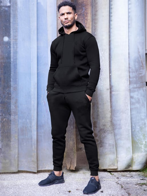 Enzo | Chándal con capucha para hombre - Negro - Image 1