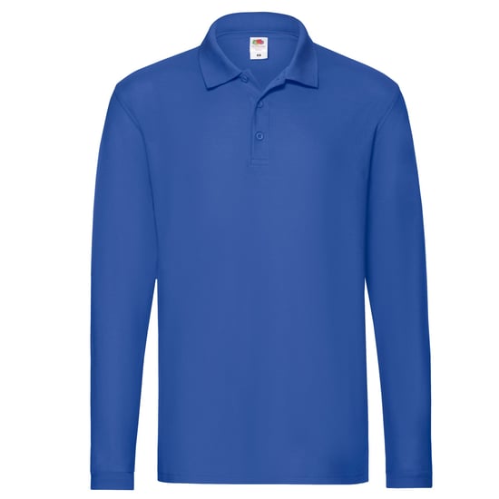 Fruit of the Loom Mens Premium Pique Long-Sleeved Polo Shirt (Royal Blue) - Image 1