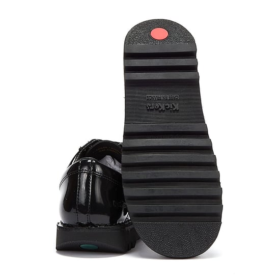 Womens Kickers Kick Lo Patent Shoes - (Black) - Image 4