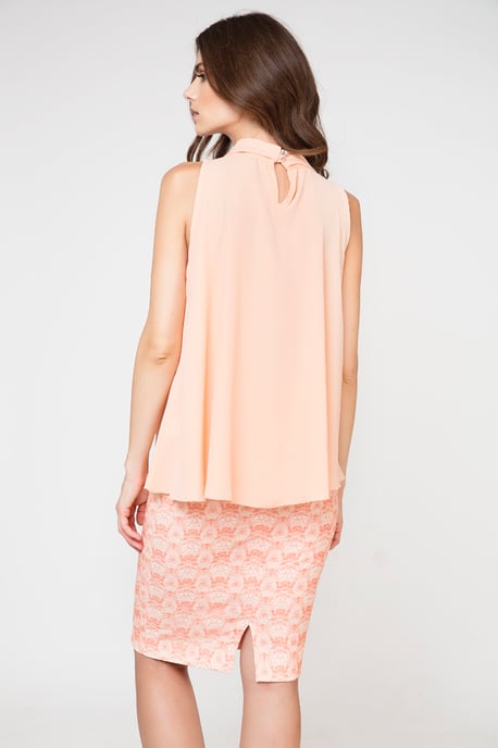 Peach Blossom Pencil Skirt