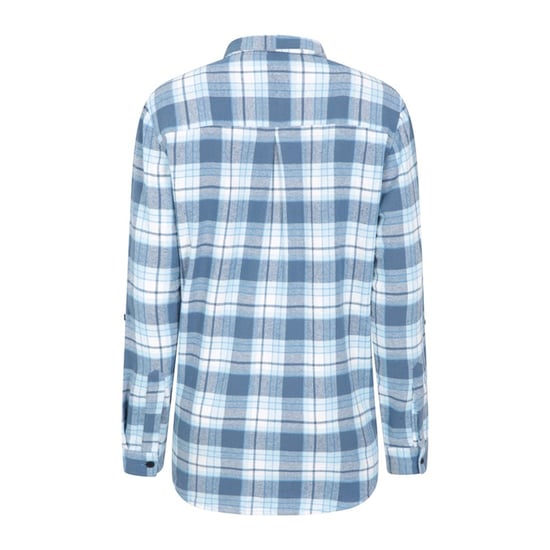 Mountain Warehouse Womens/Ladies Balsam Brushed Flannel Longline Shirt (Blue) - Image 2