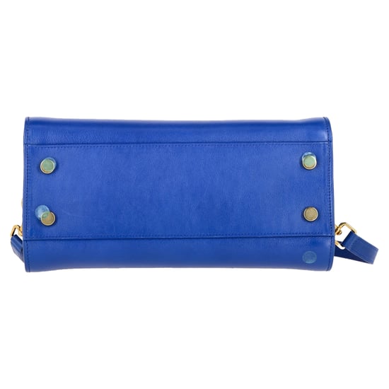 Saint Laurent Baby Monogram Cabas Tote in Blue Leather - Image 4