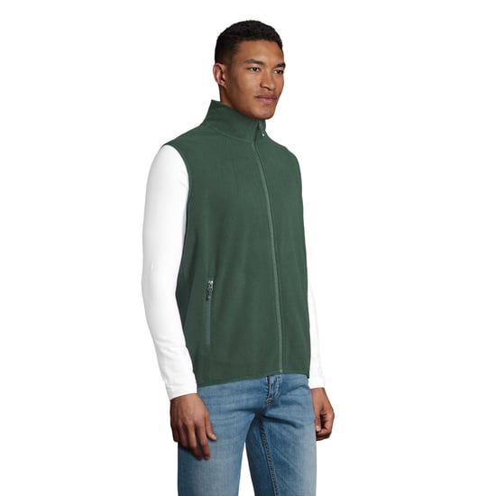 SOLS Unisex Adult Factor Fleece Zipped Body Warmer (Forest Green) - Image 3