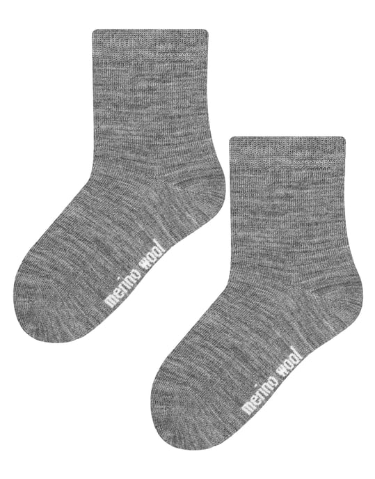 Steven - Kids Warm Merino Wool Thermal Socks - Light Grey - Image 1