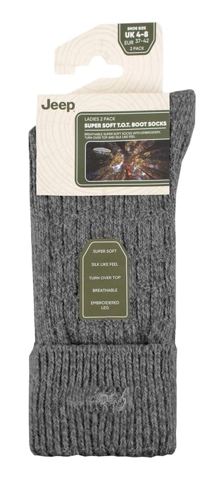 Calcetines con puño giratorio para mujer, cómodos calcetines de poliéster de alto rendimiento - Carbón / Pizarra - Image 2