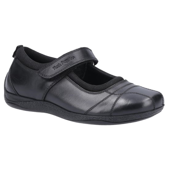 Hush Puppies Girls Clara Leather School Shoes (Black) - Image 1