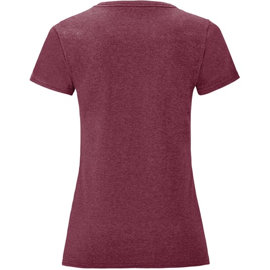 Fruit Of The Loom Womens/Ladies Iconic T-Shirt (Heather Burgundy) - Image 2