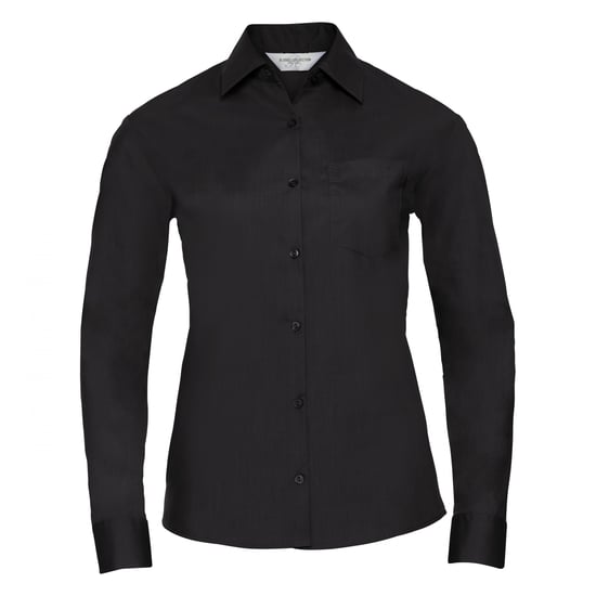 Russell Collection Ladies/Womens Long Sleeve Shirt (Black) - Image 1