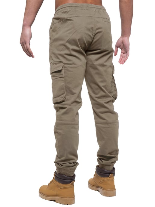 Enzo | Vaqueros Cargo Jogger para Hombre - Beige - Image 5