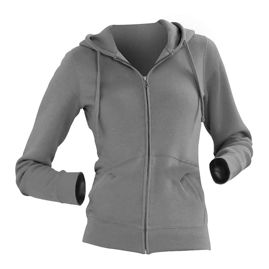 Russell Ladies Premium Authentic Zipped Hoodie (3-Layer Fabric) (Light Oxford) - Image 2