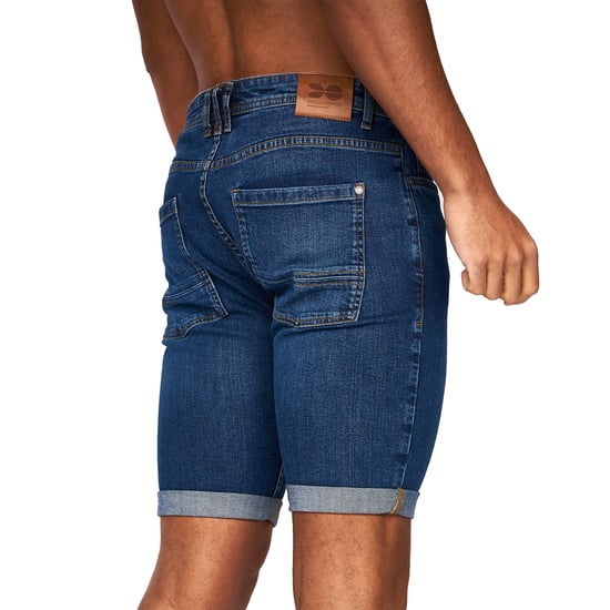 Crosshatch Mens Tadcaster Denim Shorts (Mid Wash) - Image 2