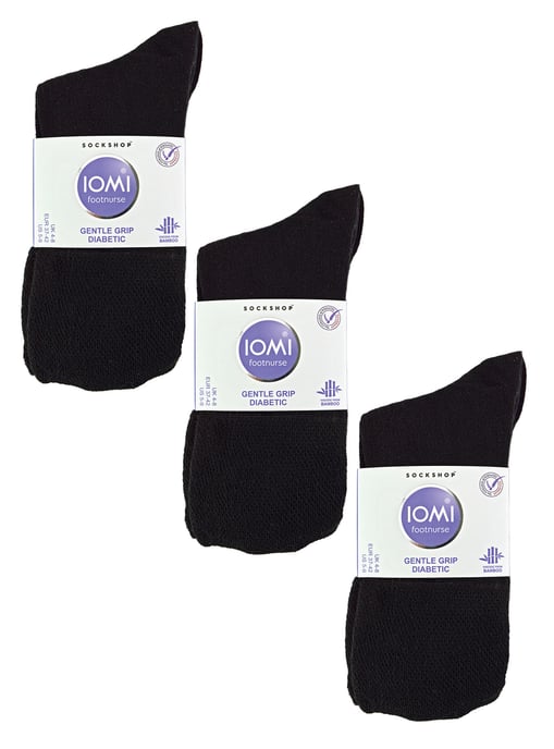 IOMI - Pack de 6 Calcetines Diabéticos de Bambú para Mujer - Negro - Image 2