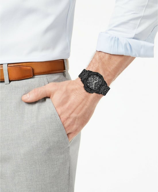Bulova Crystal Octava Men's Black Watch 98C134 - Image 5