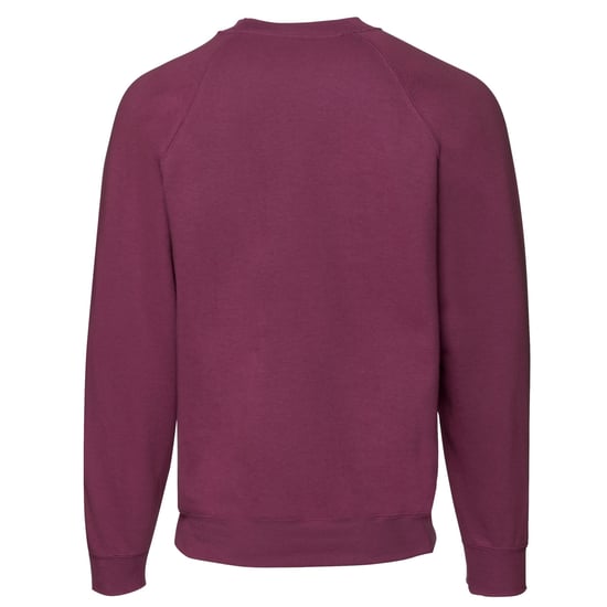 Fruit Of The Loom Mens Classic Raglan Sweatshirt (Burgundy) - Image 2