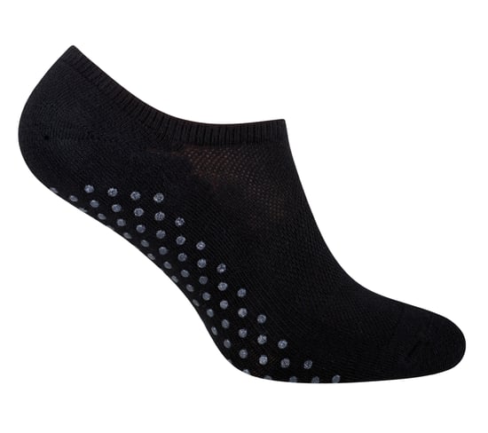 Calcetines Invisibles Antideslizantes para Damas para Yoga y Pilates | Steven | Calcetines de Algodón de Corte Bajo con Agarraderas - Negro - Image 1