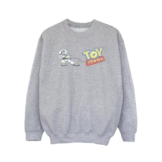 Disney Girls Toy Story Buzz Pulling Logo Sweatshirt (Sports Grey)