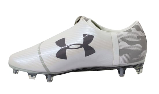 Under Armour UA Spotlight Botas de fútbol de cuero blanco FG - hombre - Image 3
